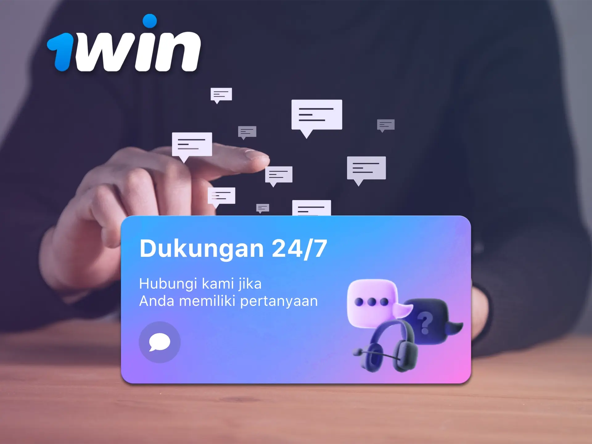 Gunakan obrolan 1Win untuk mendapatkan informasi yang Anda butuhkan secepat mungkin.