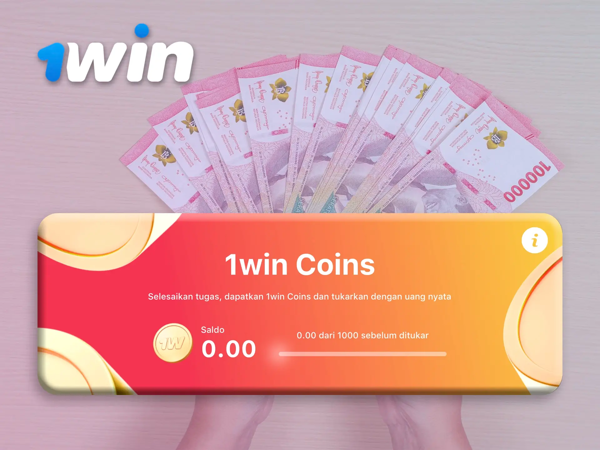 Aktiflah dan dapatkan koin bonus dari 1Win.