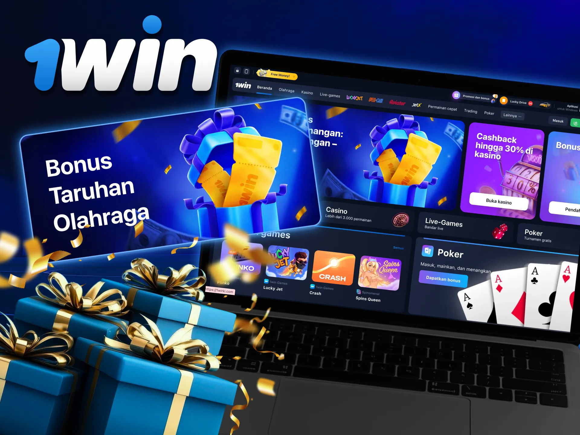 Tingkatkan kemenangan akumulator Anda dengan bonus ekstra 1Win.