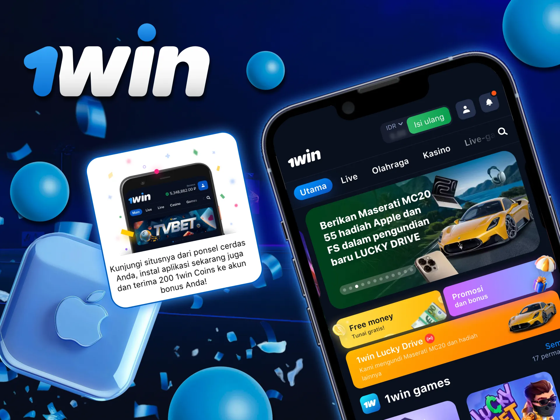 Pasang 1Win di iPhone dan mulai bermain sekarang.