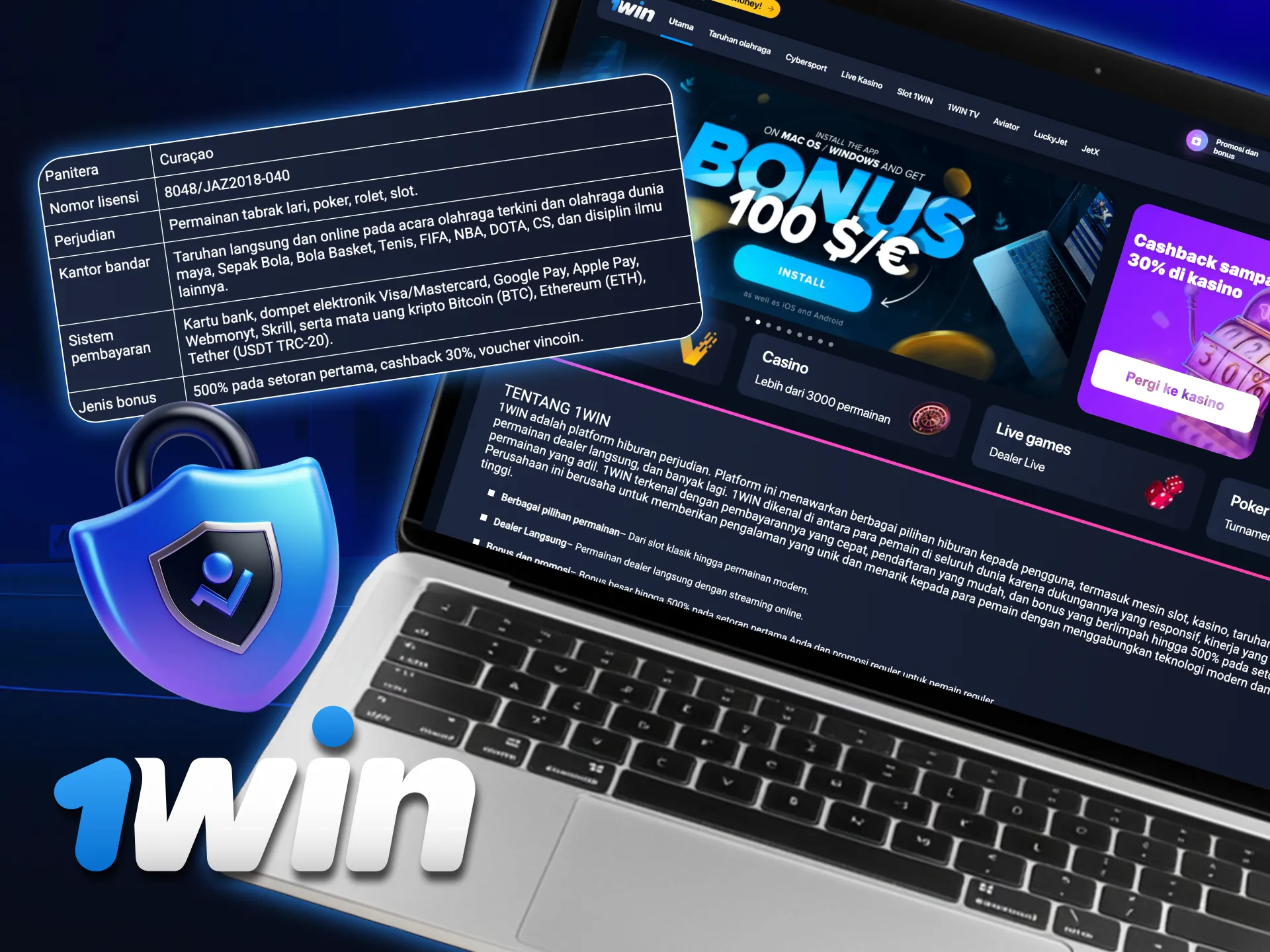Main aman dan legal di 1Win berlisensi resmi.