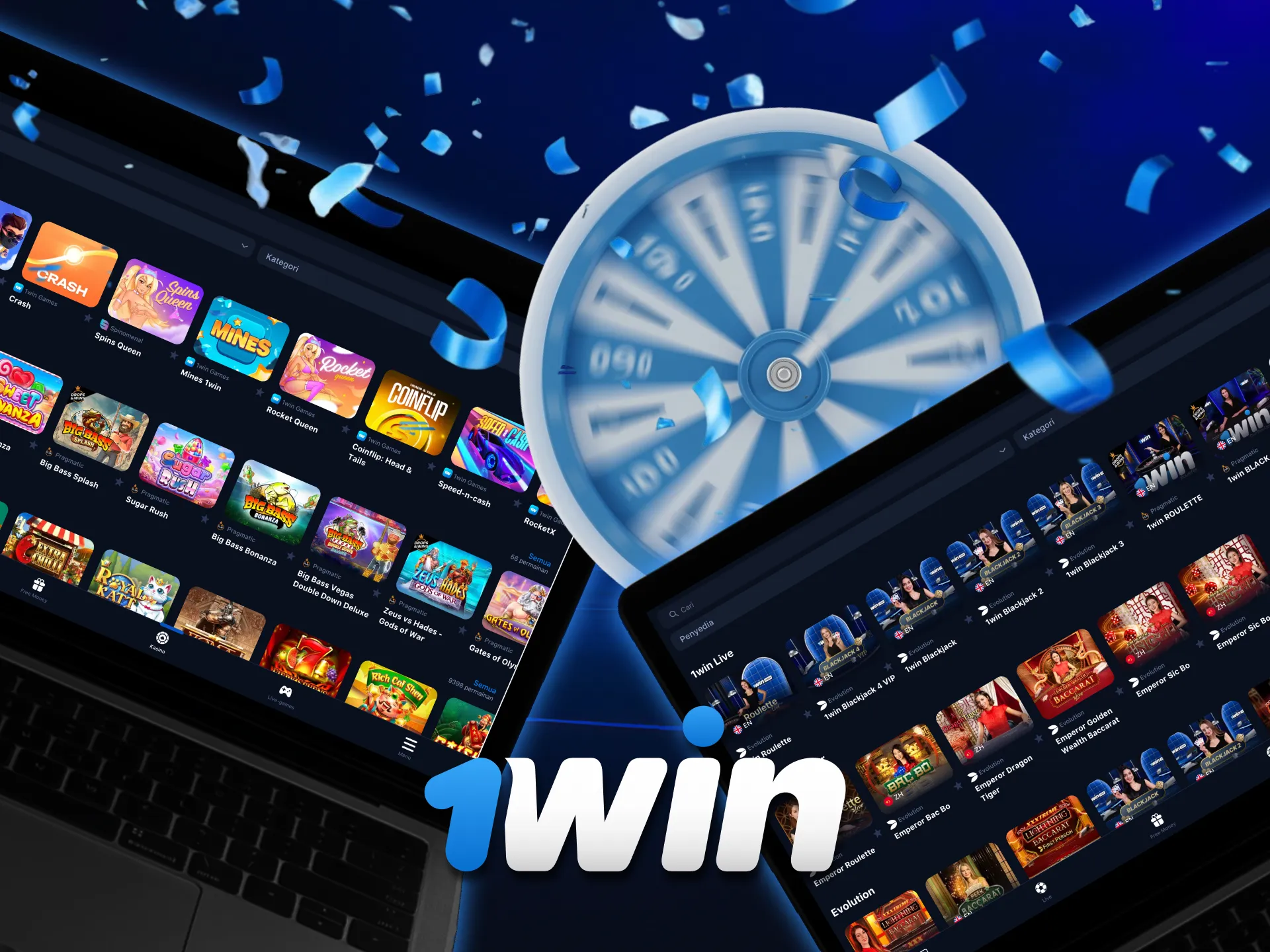 Slot populer & live dealer tersedia eksklusif di 1Win.