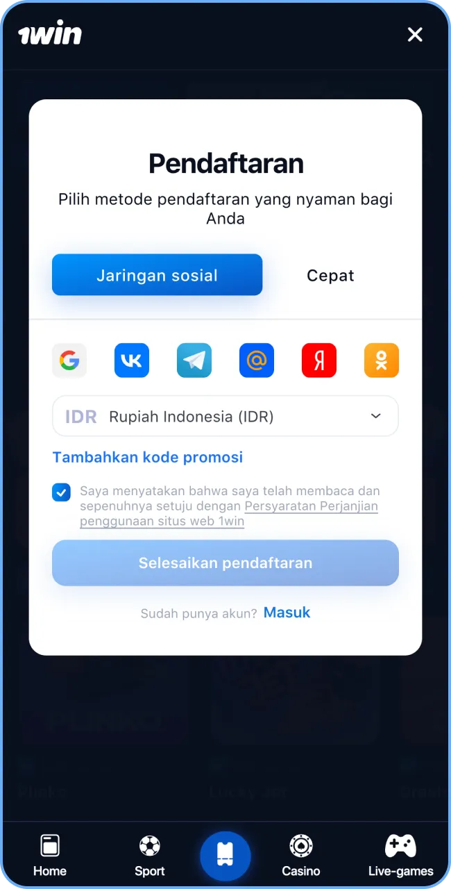 Gabung 1win dan rasakan sensasi taruhan sesungguhnya.