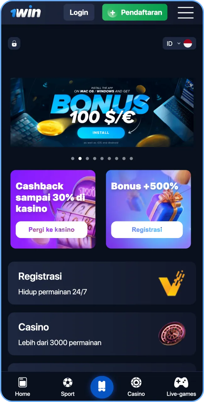 Buka situs 1win dan mulai bermain sekarang.