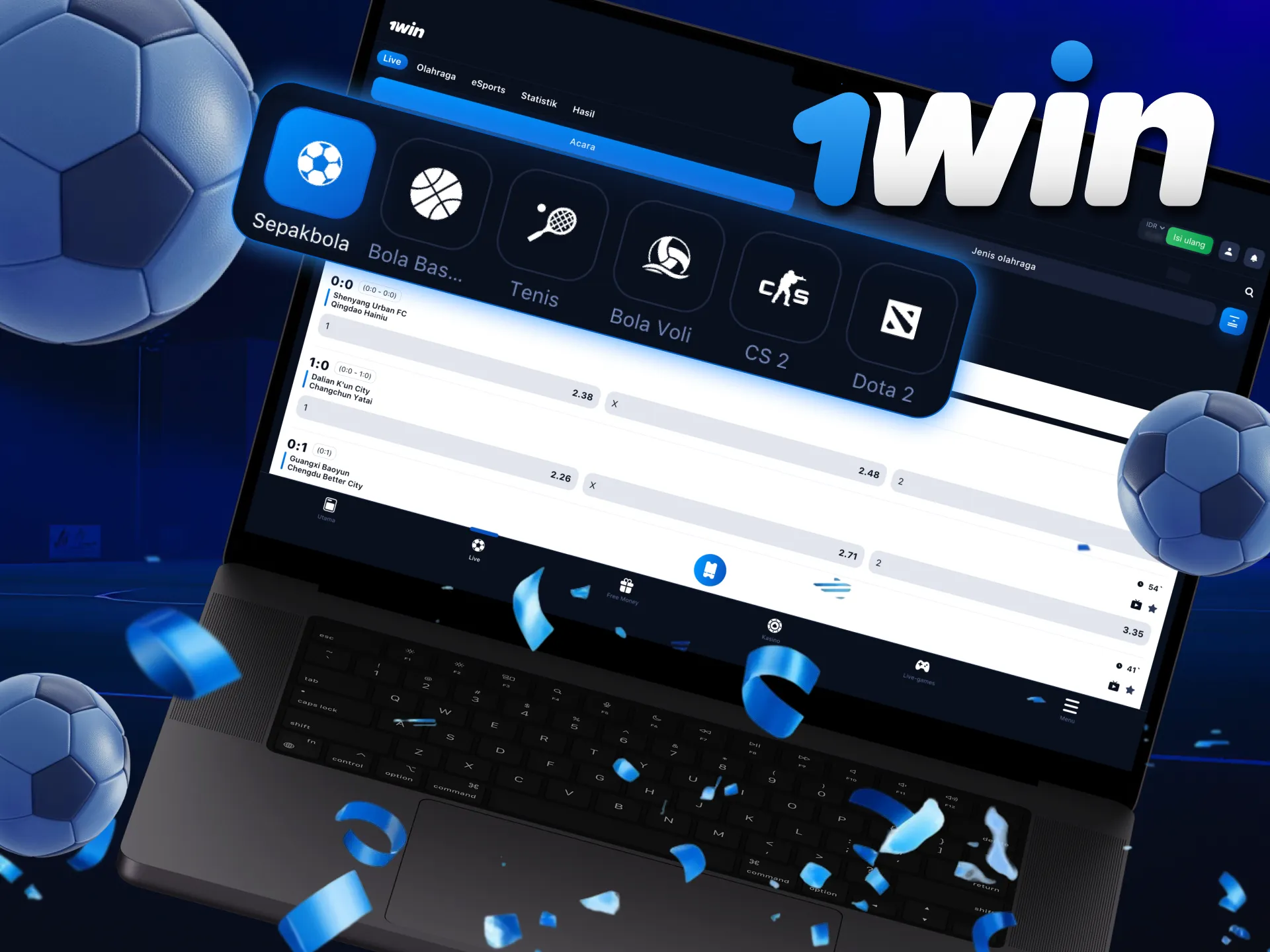 Rasakan sensasi taruhan sepak bola top di 1Win.