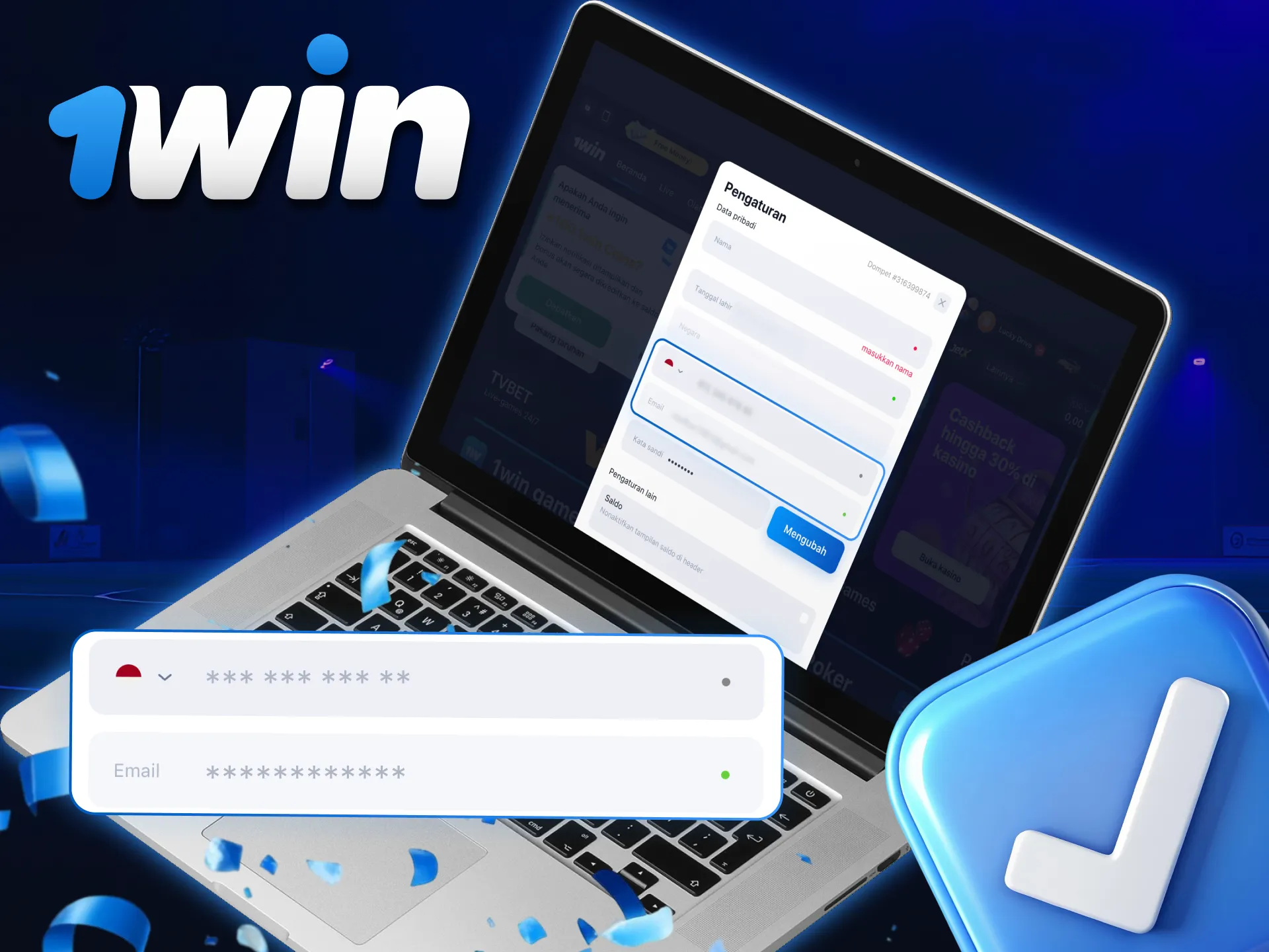 Verifikasi cepat di 1Win untuk akses penuh bermain.